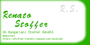 renato stoffer business card